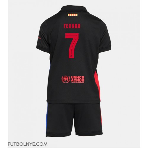 Camiseta Barcelona Ferran Torres #7 Visitante Equipación para niños 2024-25 manga corta (+ pantalones cortos)